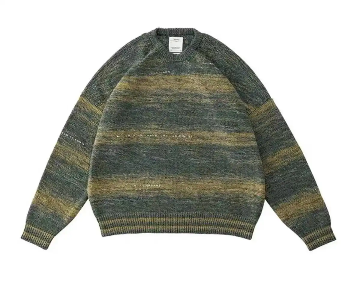 VISVIM KOFU AMPLUS KNIT GRADIENT вязаный свитер с длинными рукавами