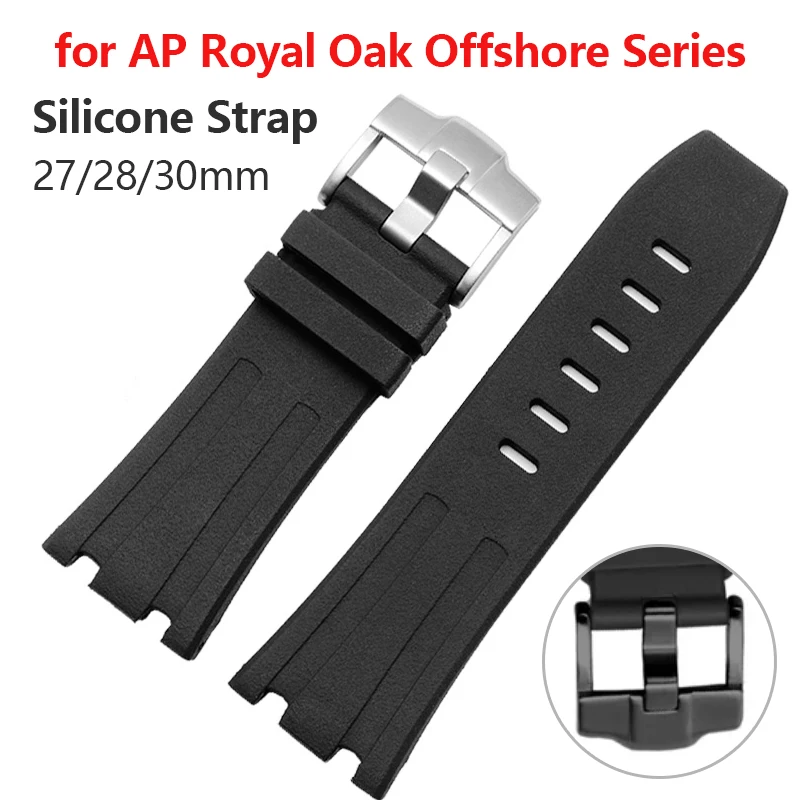 Силиконовый ремешок для часов AP Royal Oak, сменный Браслет из морской серии для 15703 спортивные ремешки, водонепроницаемый браслет 27/28/30 мм