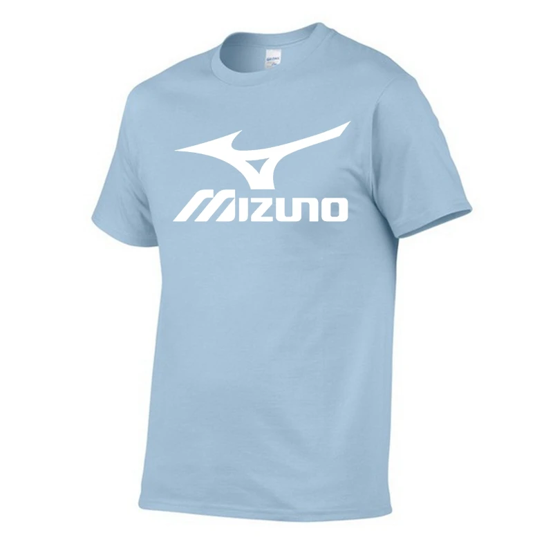 Фото Футболка Mizuno мужская хлопковая, модная повседневная тенниска с коротким рукавом, крутая майка, летний костюм №4