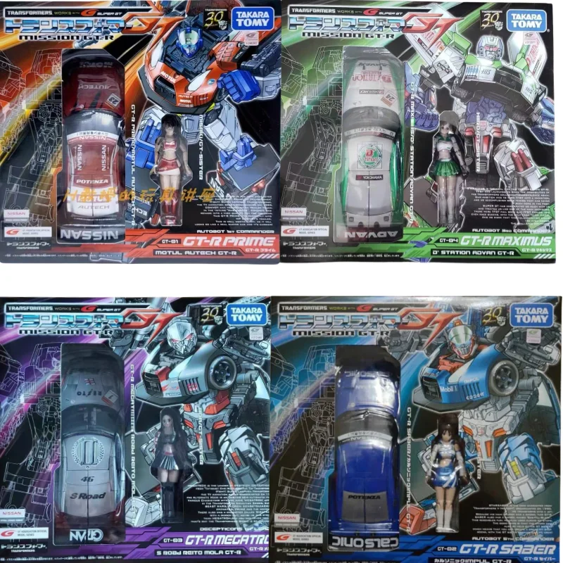В наличии Takara Tomy Трансформеры GTR Race Car Gt-01 02 03 04 Megatron Optimus Prime Фигурка Аниме Мальчик Хобби Праздничный Подарок