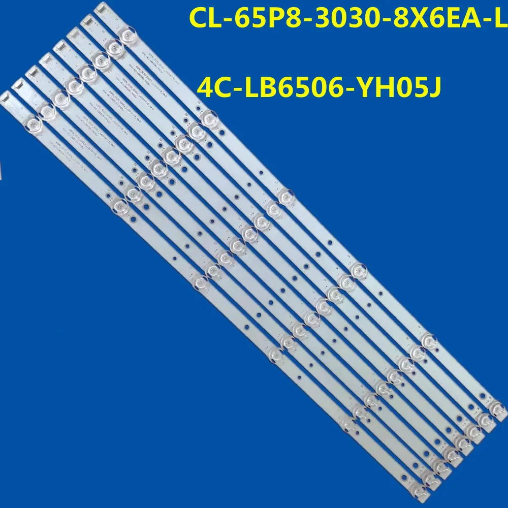 Лента светодиодной подсветки 65P8-3030-8X6EA-L LX20210618 YHE-4C-LB6506-YH05J Для 65P8 65T680 65T6M 65V680 65U59 65UC3800C 65U5900C Коммерческое освещение