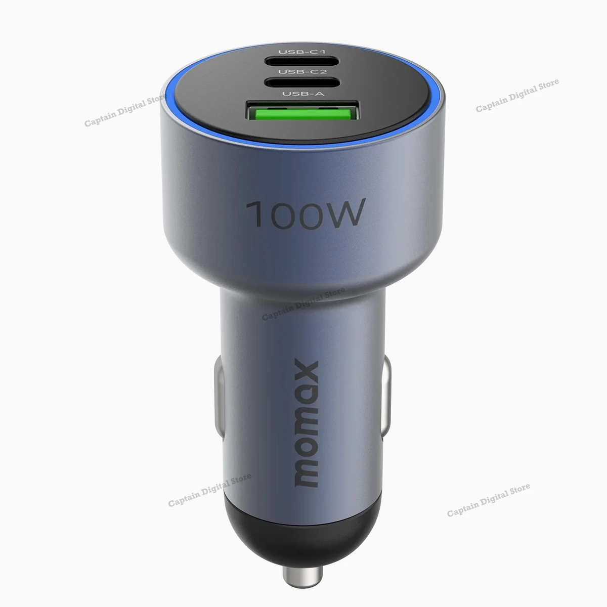 MOMAX MoVe 3-портовое быстрое автомобильное зарядное устройство мощностью 100 Вт, конструкция из алюминиевого сплава PD QC SCP Компактный легкий вес для Android и Apple IOS