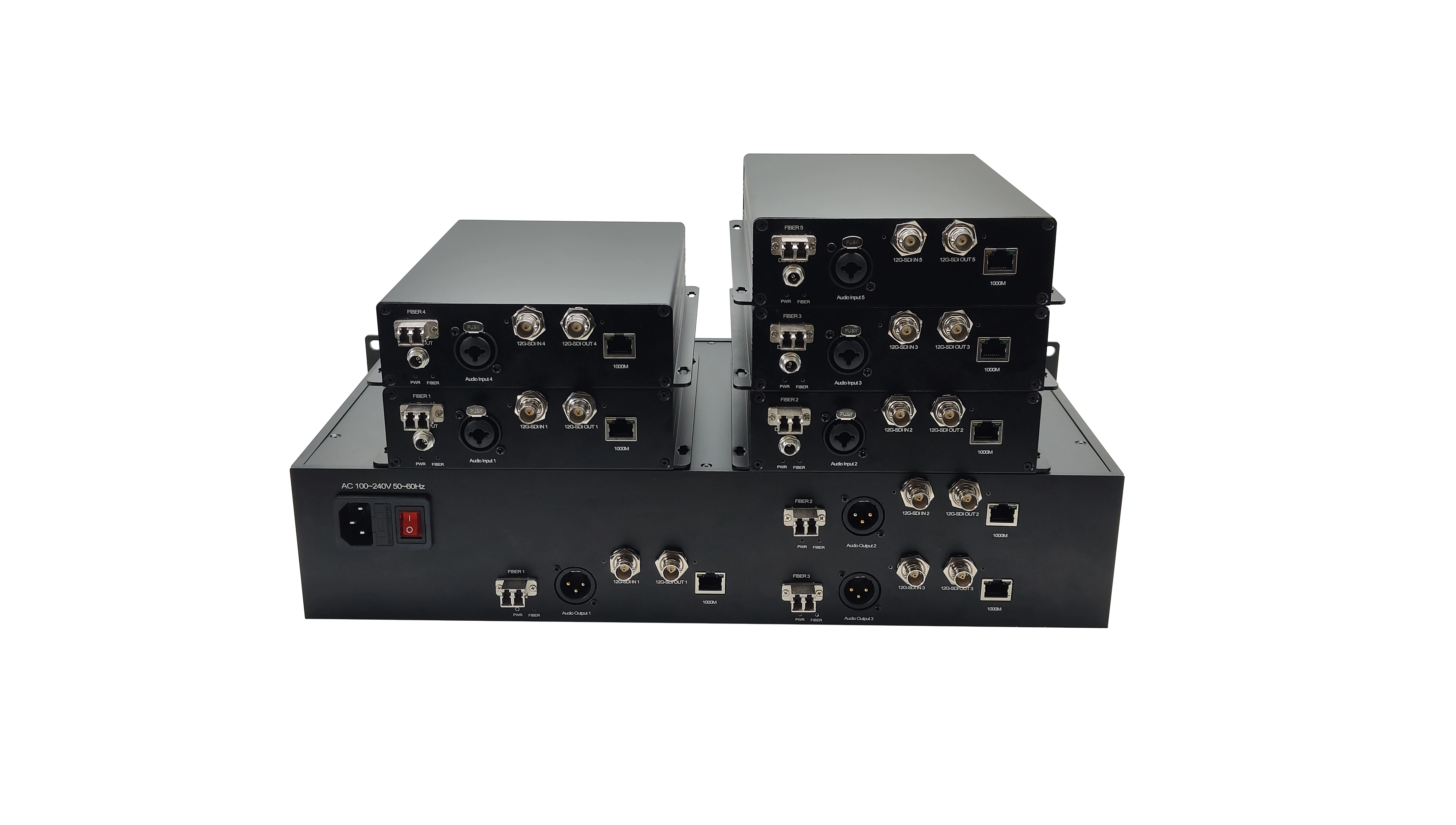 Трансляция DVB ASI SDI в волоконный расширитель 12G SDI волоконное видео/XLR аудио/Ethernet конвертер