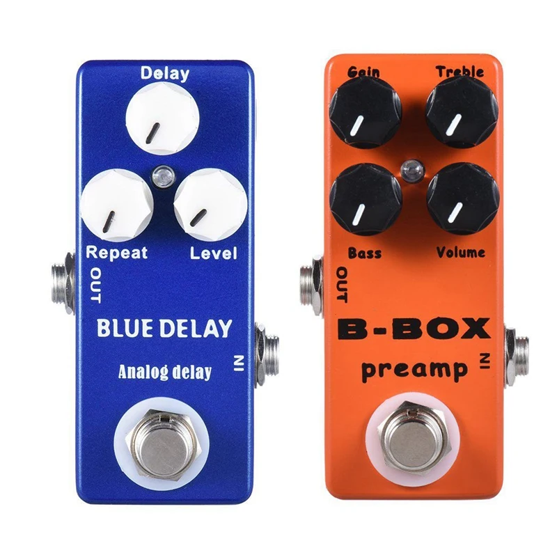 Мини-педаль для создания эффектов для гитары Mosky Deep Blue Delay, настоящий байпас и MOSKY B-Box, предназначен для электрогитары Педаль Эффекта овердрайв