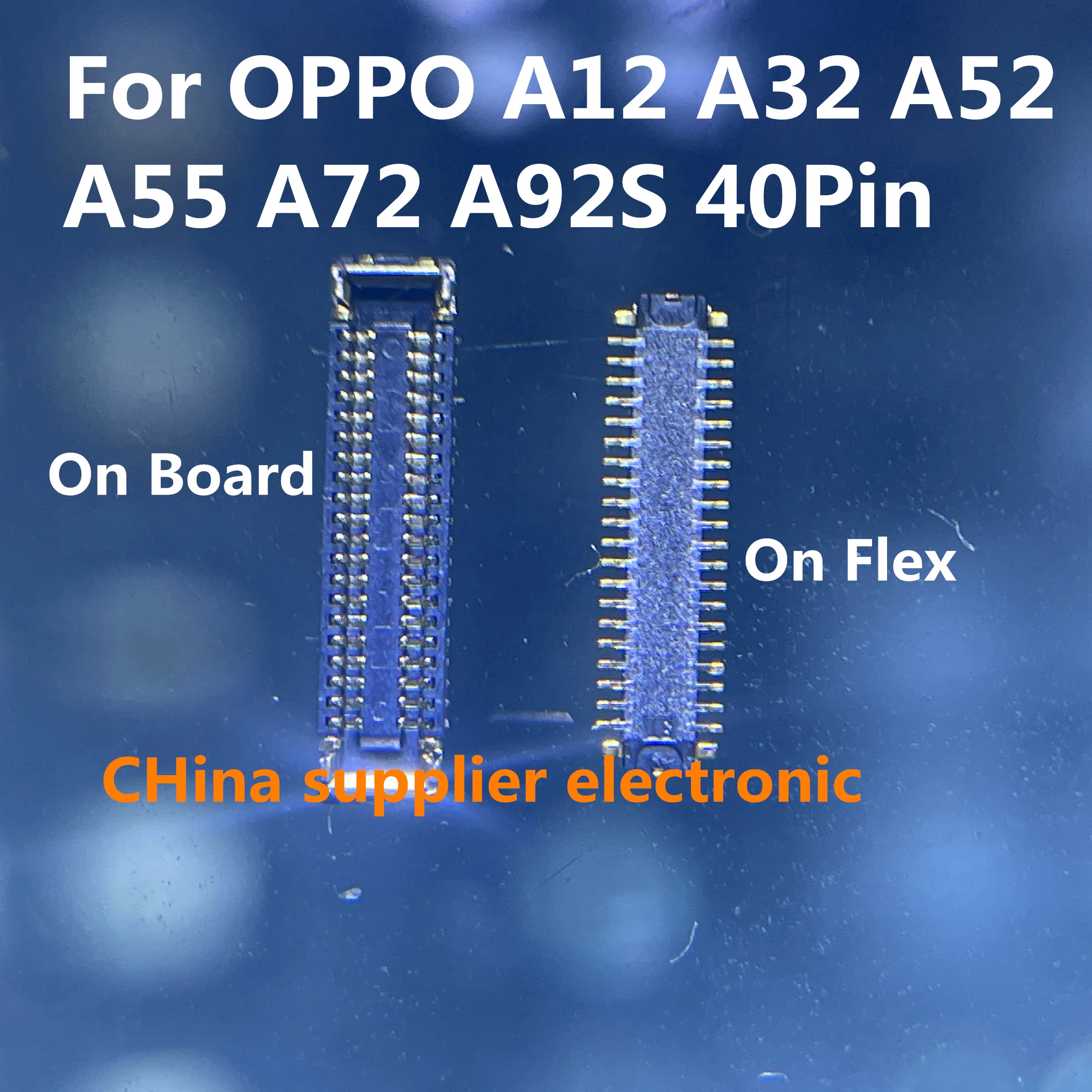 40Pin 10-100 шт./лот внутренний ЖК-экран FPC разъем контактный разъем для OPPO A32 A52 A55 A72