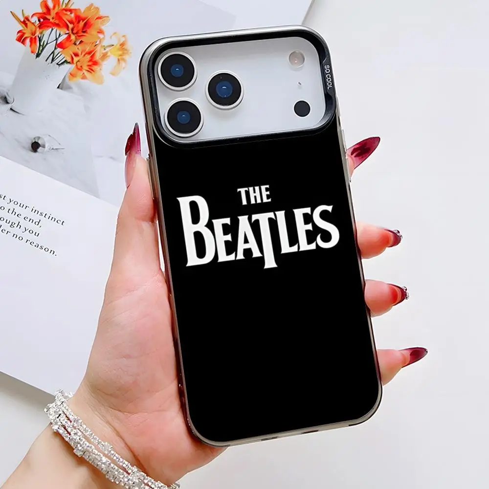 Фото Чехол-бампер Band The B-Beatl-es для iPhone 17 Air 16 15 14 Plus 13 12 11 Pro 7 8 XS Max XR, серебристо-черный чехол-бампер №4