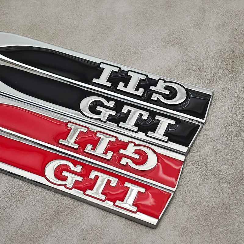 Фото 80% 2 шт. металлический логотип GTI, эмблема, наклейка на крыло автомобиля, боковой значок для Volkswagen VW GTI MK4 MK5 Polo BORA Golf 3 4 5 Tiguan Touran Pa №4