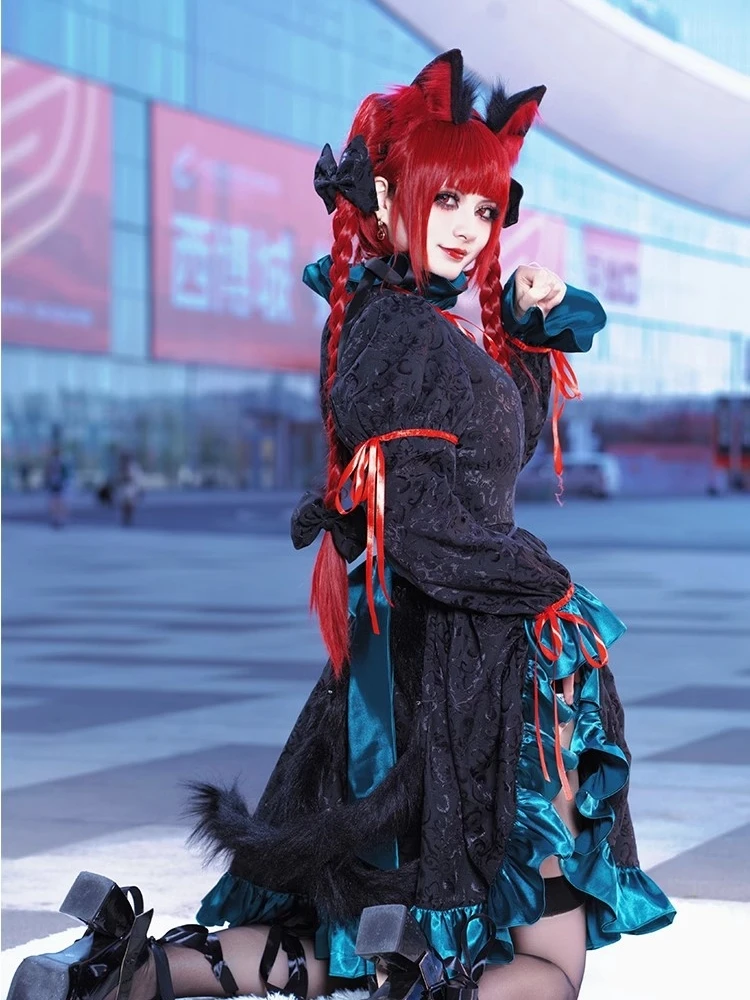 Kaenbyou Rin Косплей Костюм Touhou Project Аниме Женское Платье Униформа Хэллоуин Карнавальный Костюм Одежда Для Ролевых Игр 2025 НОВИНКА