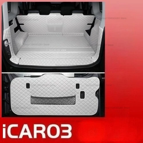 Фото Коврик в багажник автомобиля для Chery iCar 03 JAECOO 6 J6 2024 2025, авто противоскользящие коврики для ног, пользовательские коврики для багажника, противогрязные накладки на багажник, автомобильные аксессуары №4