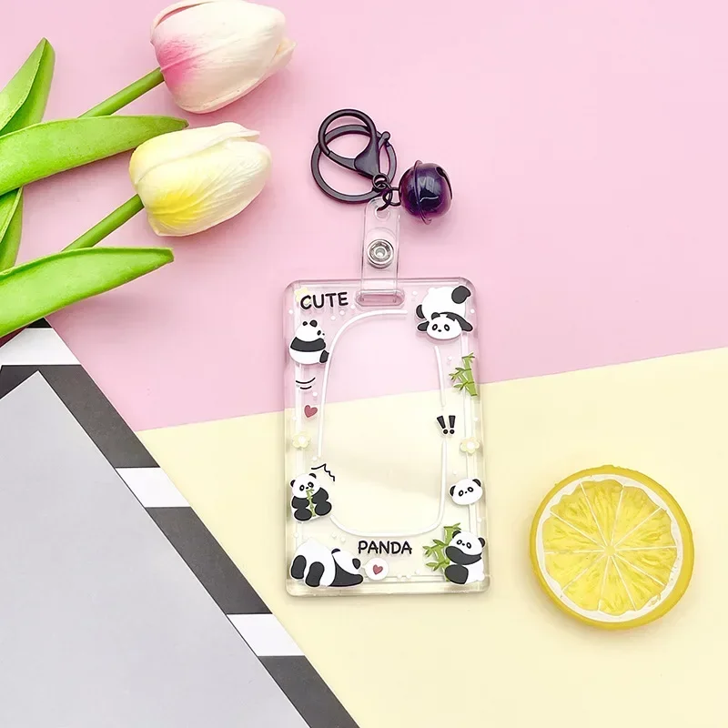 Прозрачные Акриловые Чехлы для карт Kawaii Panda, полезный держатель для рабочего удостоверения личности, держатель для карт (art.: 3920c357f4fd4) - 3920c357f4fd4