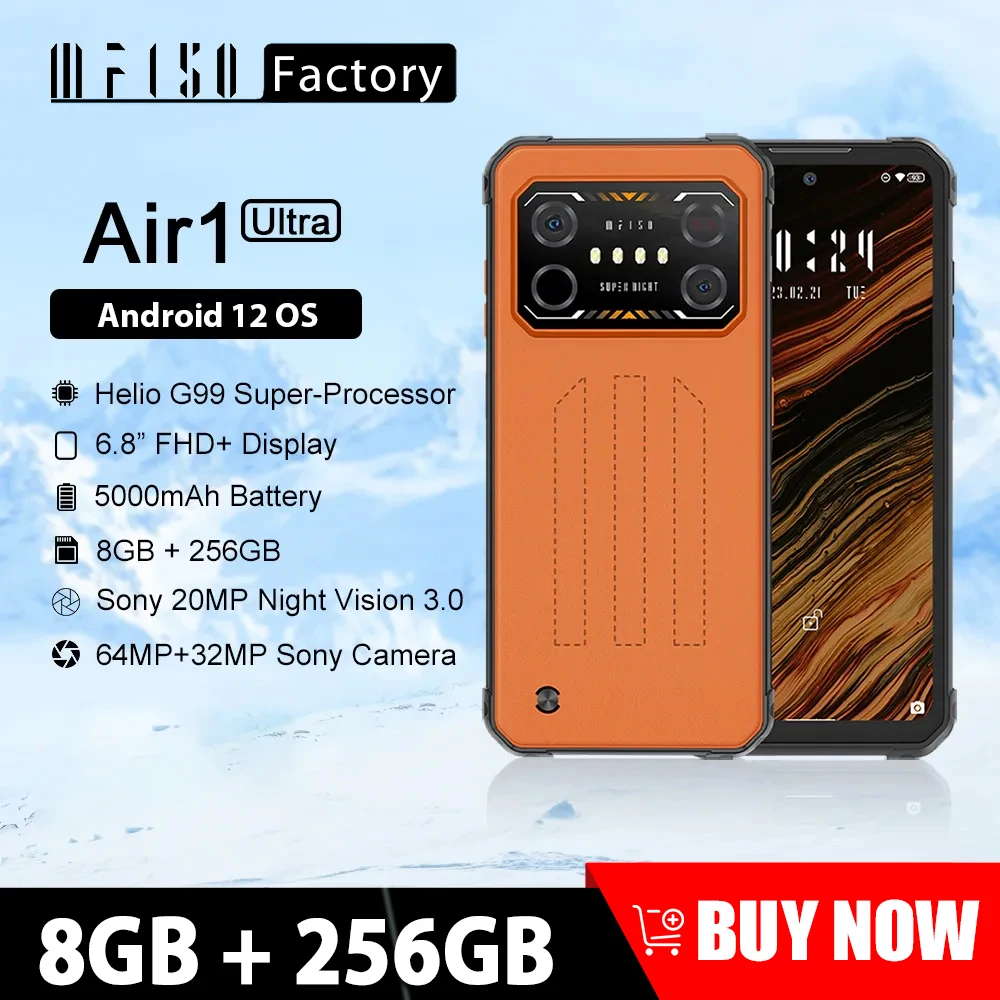 IIIF150 Air1 Ultra 8 ГБ 256 ГБ 6,8 дюйма FHD + 120 Гц Камера 64 МП Процессор Helio G99
