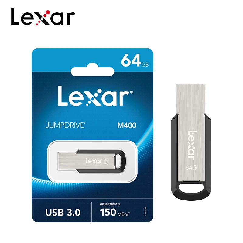 Lexar JumpDrive M400 USB 3.0 флэш-накопитель для компьютера 32 ГБ 64 ГБ флэш-накопитель оригинальный USB-накопитель 128 ГБ 256 ГБ U-диск Хранение данных