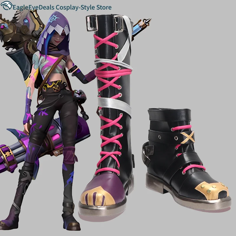 Game Form Legends Arcane Jinx, обувь для косплея, аксессуары для двойных городов, боевые большие размеры и реквизит Jinx, индивидуальный заказ