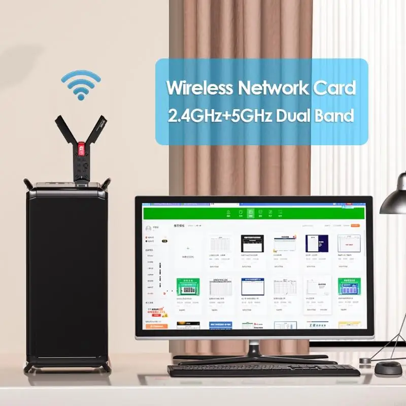 Фото LX0B Mini Wi -Fi 6 AX1800 USB3.0 Adapter Adapter Двойной беспроводной гигабит сетевой карты №5
