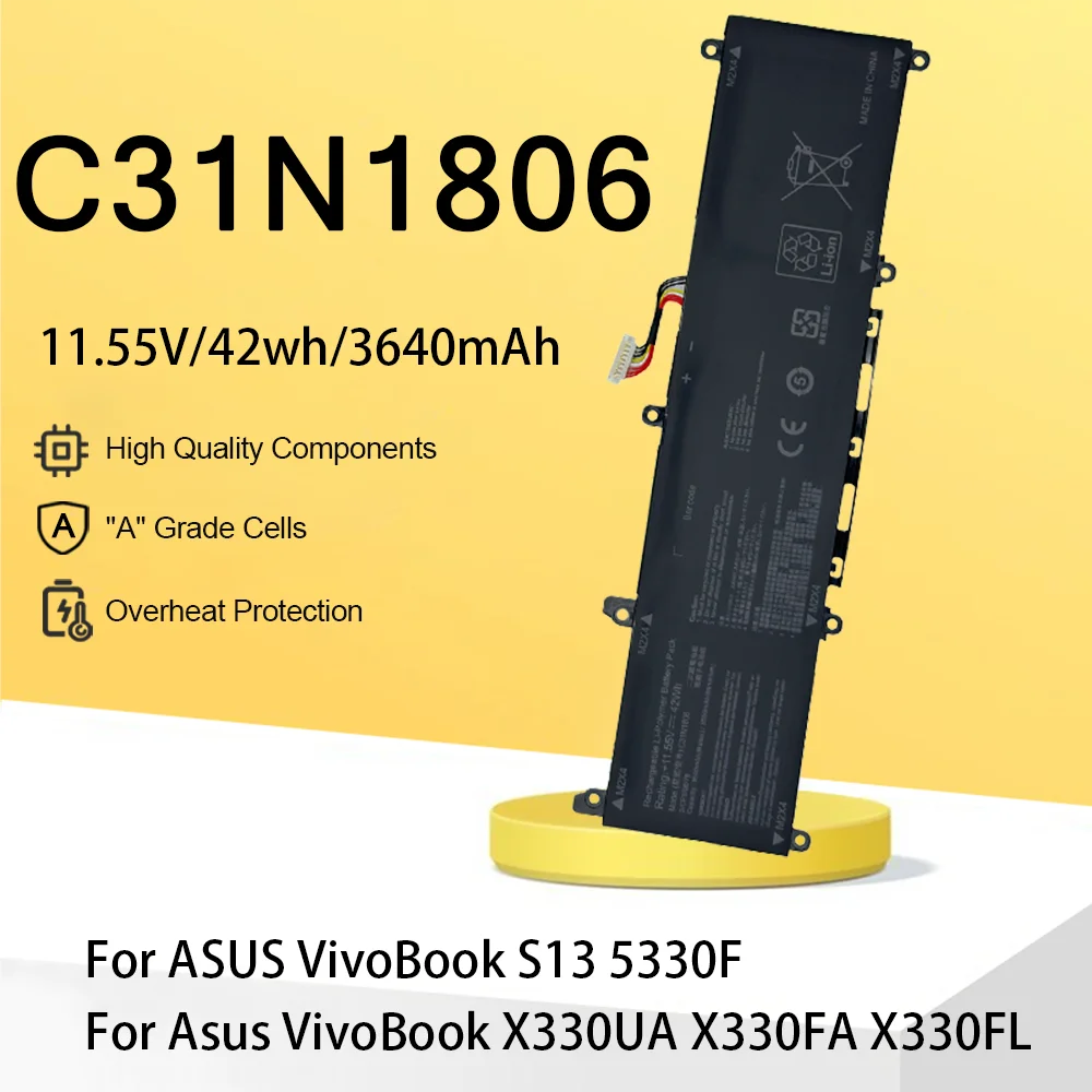 C31N1806 Аккумулятор для ноутбука ASUS VivoBook S13 S330FA-EY001T S330UA S330UN-EY011 X330UA ADOL 13FA K330FA X330FA