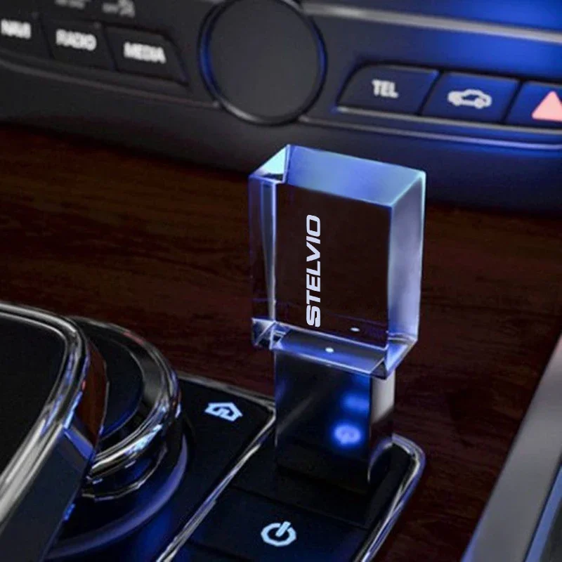 Фото Автомобильный стеклянный USB-накопитель, цветное затемнение, автомобильные аксессуары для alfa romeo stelvio ti q4 sport четырехлистный №4