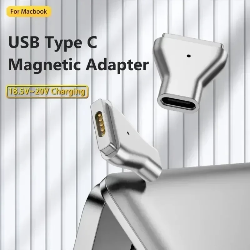 Магнитный USB-адаптер PD типа C для Apple Magsafe 1, Magsafe 2, MacBook Pro, конвертер USB C, женский адаптер для быстрой зарядки