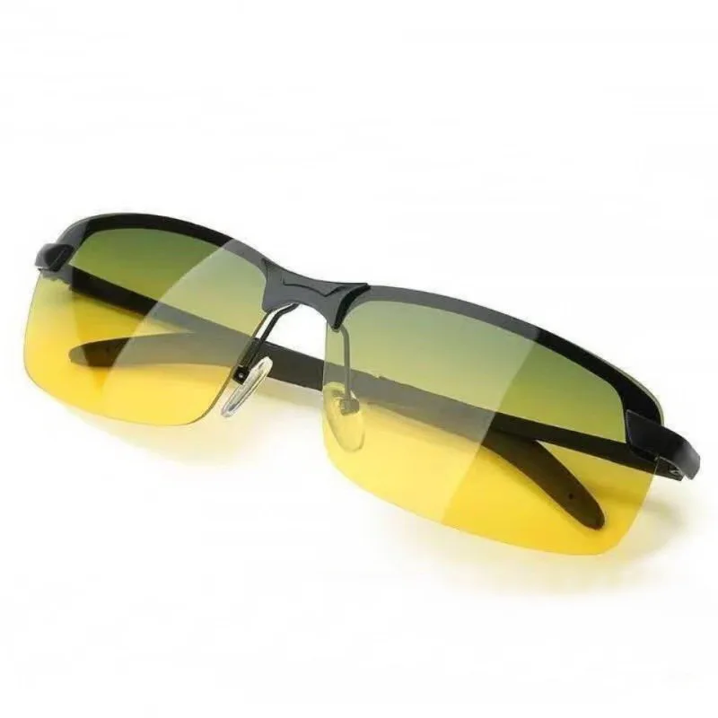 Day Night Dual-use Cycling Glasses Specific Driving Sunglasses Night Vision Goggles High Beam Protect Driver Polarizing Mirror