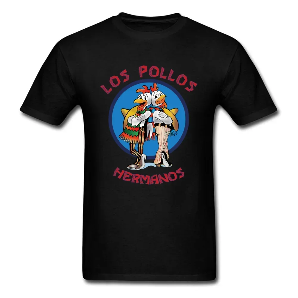 Фото Футболки Breaking Bad Los Pollos Hermanos с ТВ-принтом, уличная повседневная уличная блузка с круглым вырезом и коротким рукавом, очень большая свободная дышащая модная блузка №2