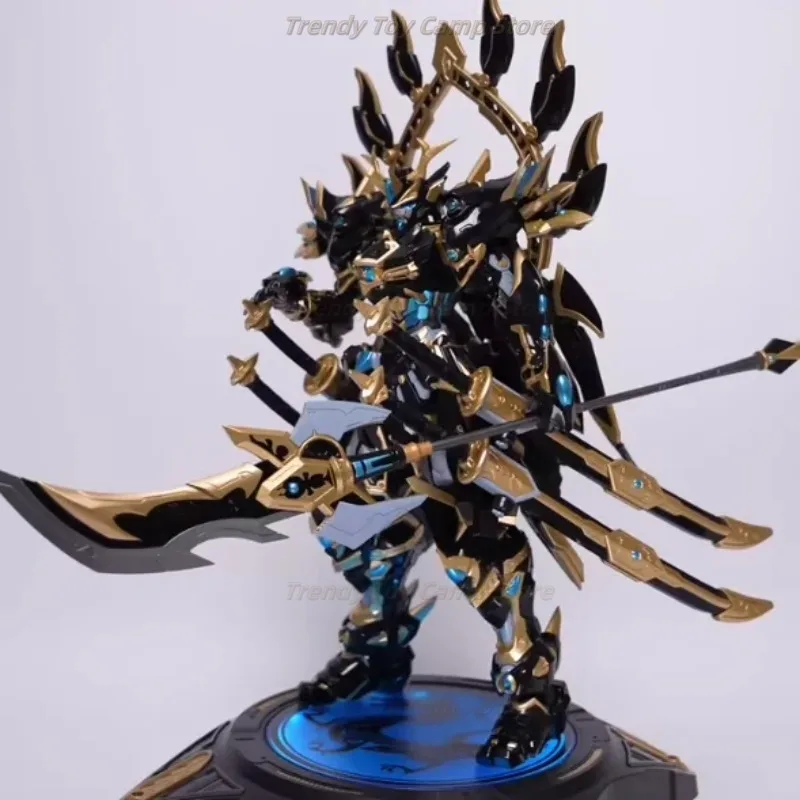 Фото 【В наличии 】Tibetan Dao Model Four Sacred Beasts Molong Black Dragon Qinglong Limited Edition Черное золото Цвет CD-01B Игрушки из сплава №4