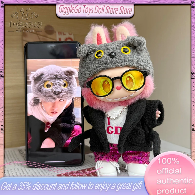 Для Labubu Горячая ручная работа Gd Периферийные устройства Quan Zhilong Cat Hat с милой только 1-3 поколения Детская одежда Diy Детский модный подарок
