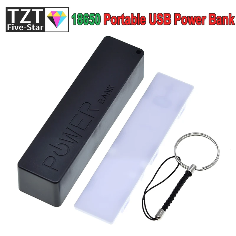 TZT USB портативное зарядное устройство чехол Kit 18650 зарядное устройство DIY Box Shell Kit Black для Arduino