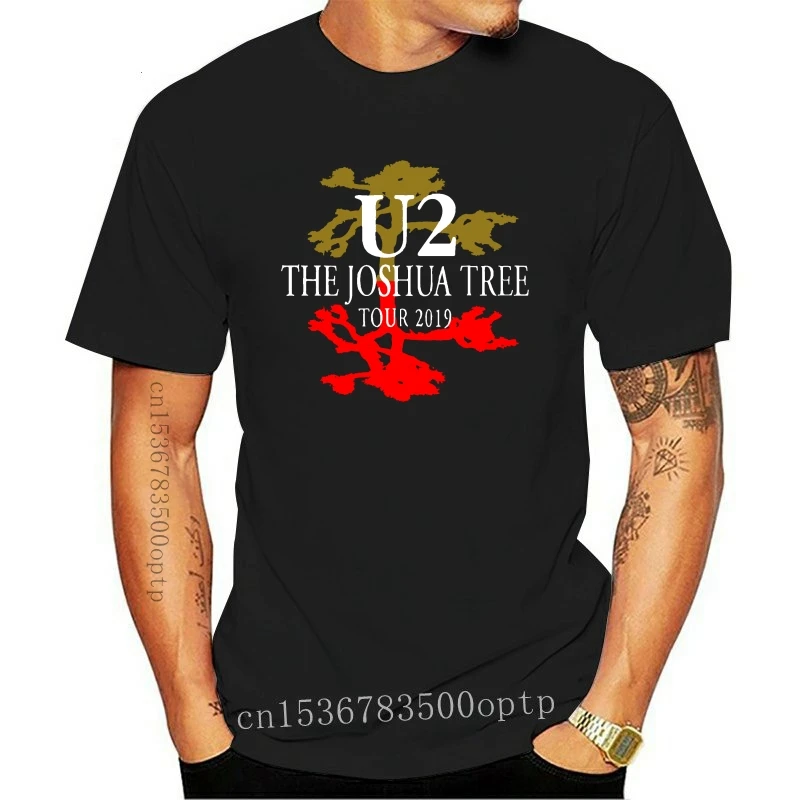 Новинка 2021 U2 футболка с надписью «The joшуа дерева Tour 2021» для мужчин и женщин, черно-темно-синяя Винтажная футболка с круглым вырезом