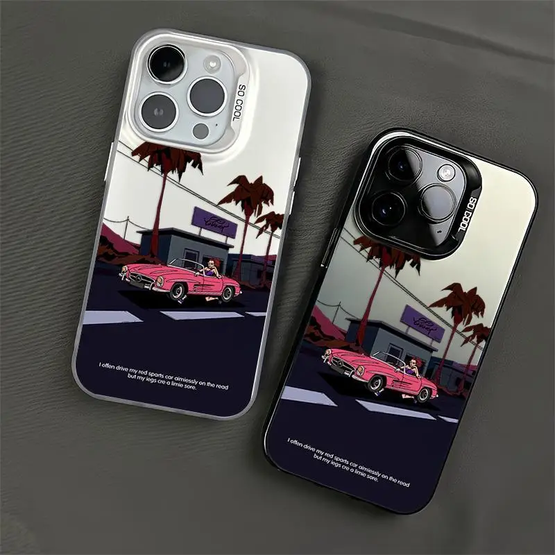 Фото Супер крутой чехол для iPhone West Coast Sense Of Fun Run для iPhone 16, 15, 14, 13, 12, 11 Pro Max XR XS MAX 7, 8 PLUS MINI Girl INS Cover №2
