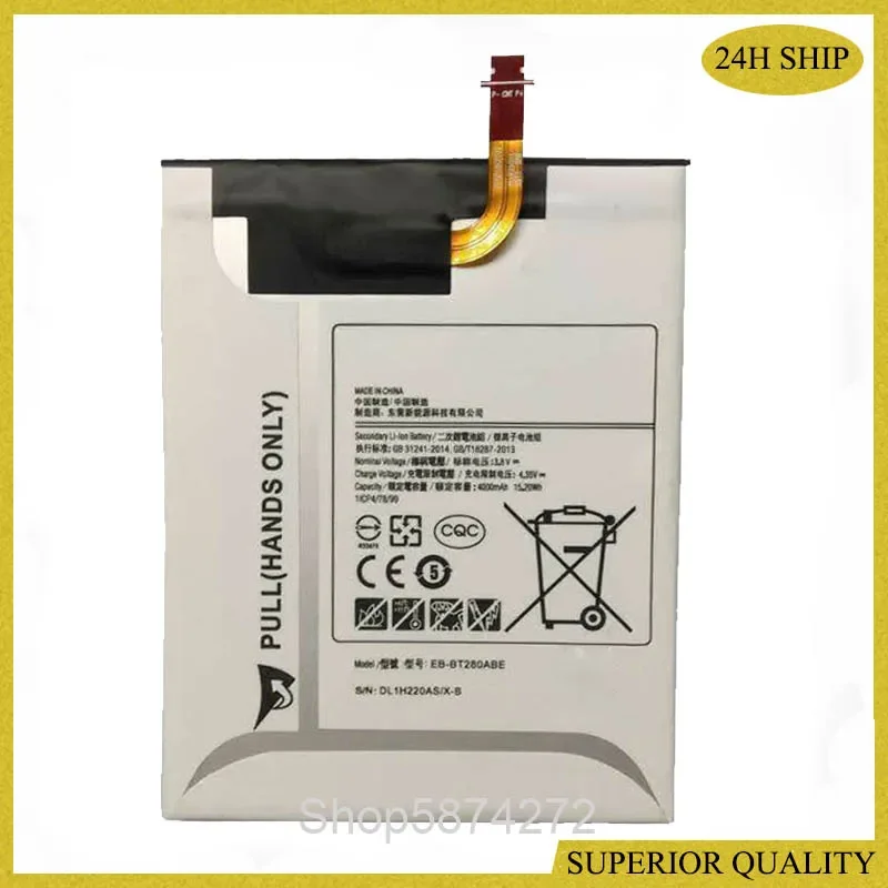 EB-BT280ABE Сменный аккумулятор оригинального качества для Samsung GALAXY Tab 7,0 SM-T280 T280 T285, оригинальные аккумуляторы 4000 мАч