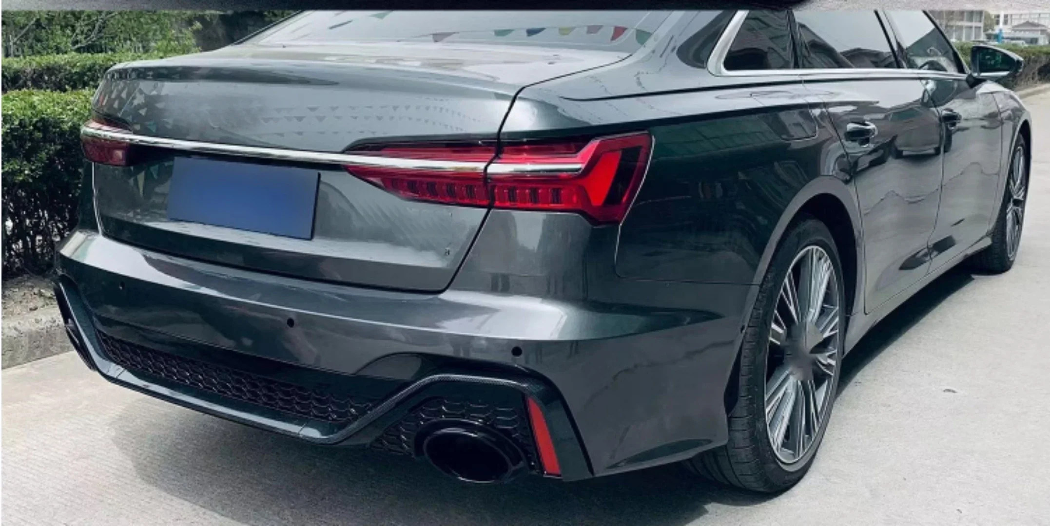 Комплект кузова для Audi A6 2019-21 Обновление в стиле RS6 Комплект переднего и заднего бампера для губ Grill Mesk Боковая юбка Хвостовое горло Автомобильные аксессуары (art.: 3920cf07e37f3) - 3920cf07e37f3