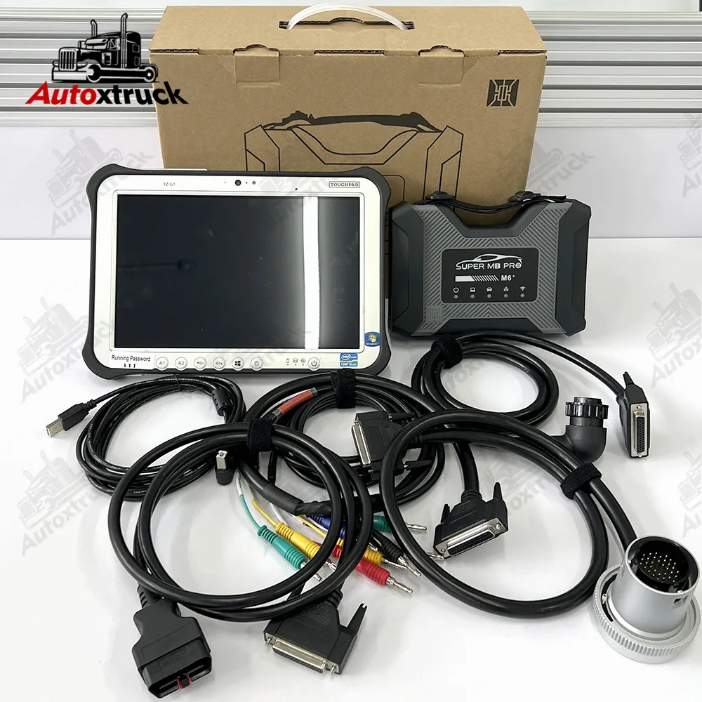 FZ-G1 планшет 2023 SUPER MB PRO M6 + для Benz с кабелем Lan мультиплексор диагностический инструмент