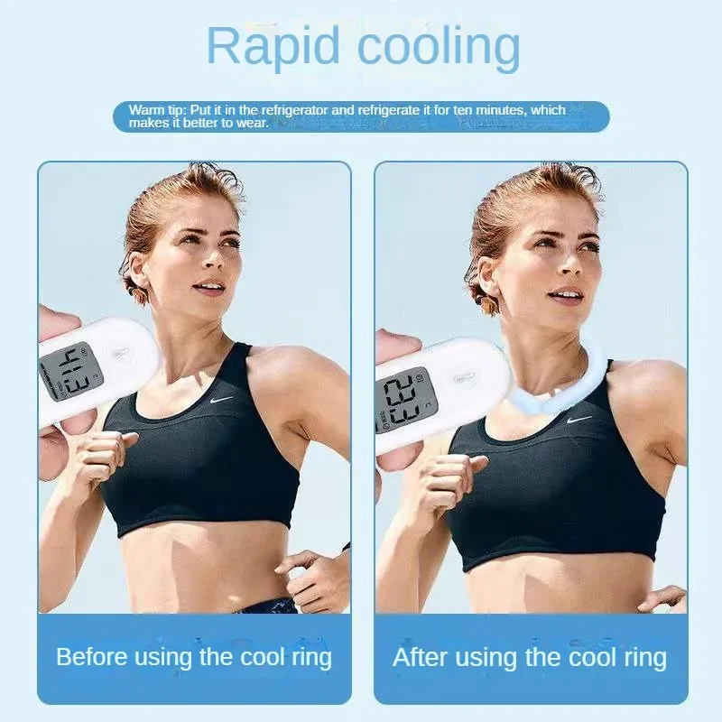 Фото Летние товары 18 °C для защиты от тепловых ударов, быстрое охлаждение артефактов, шейные обмотки, заморозка, для занятий спортом на открытом воздухе, охлаждающее кольцо, Прямая поставка №3
