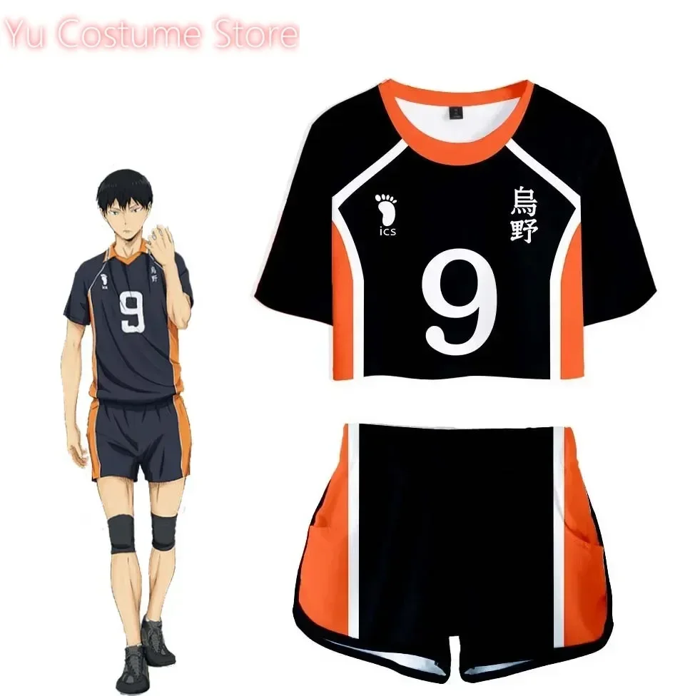 НОВЫЙ аниме Haikyuu, карнавальный костюм Hinata Shoyo, 3D футболка Karasuno, школьные волейбольные топы, толстовка Kageyama Tobio, 2025
