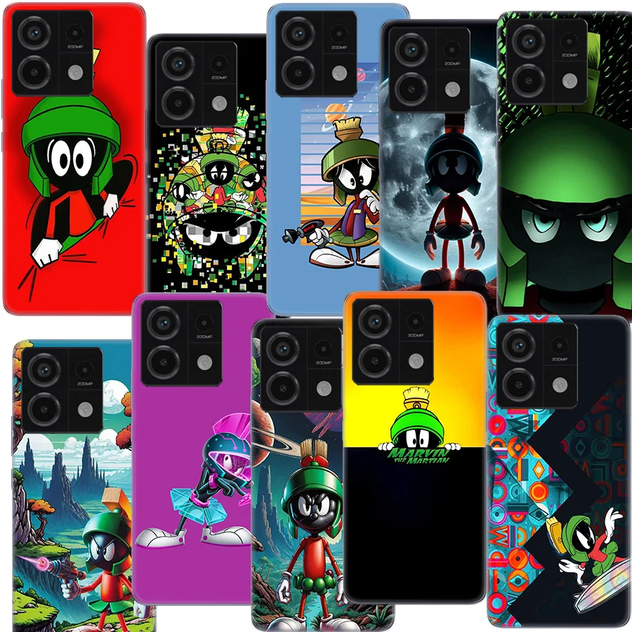 M-Marvin The Martian Прозрачный чехол для телефона Redmi Note 13 12 Pro+ Plus 5G 12S 13 13C 14C 12 12C 10 10A 10C 9 9A 9C 9T 8 8A Coque C