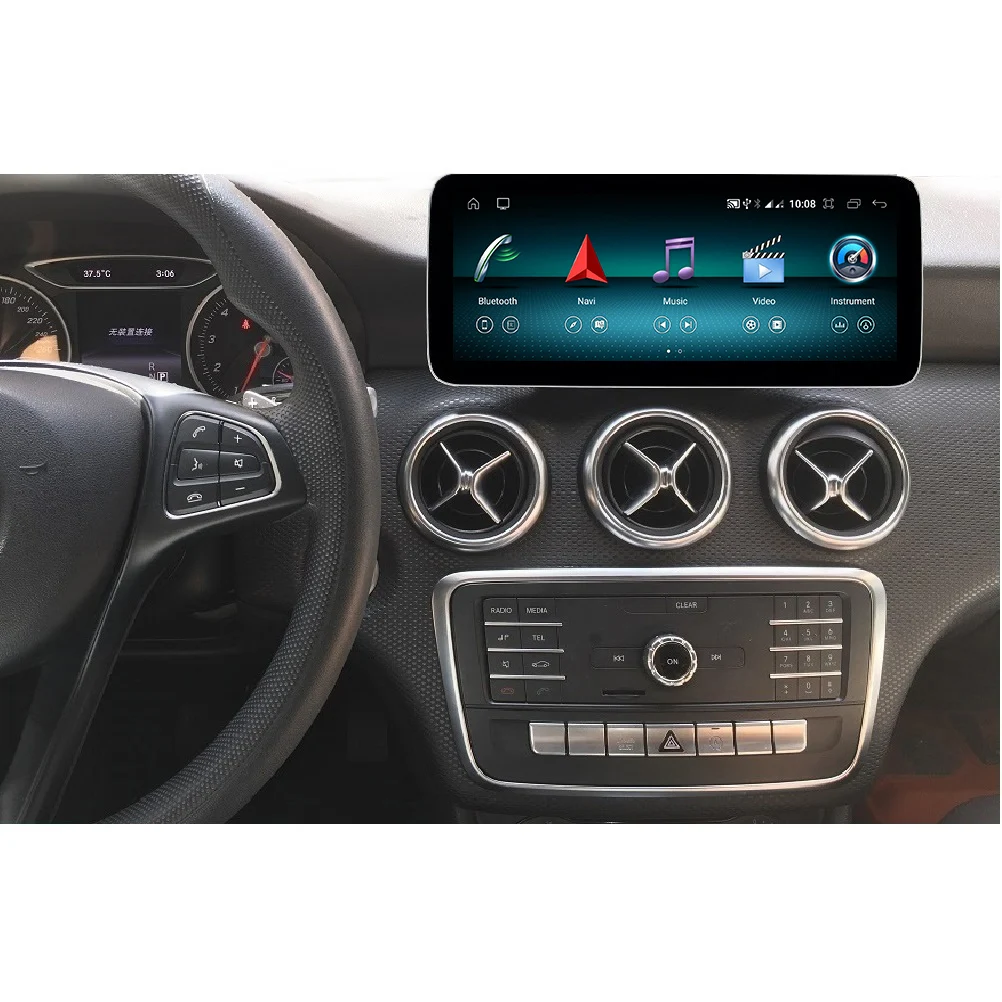 Фото Автомобильный мультимедийный проигрыватель для Mercedes Benz A W176 CLA C117 X117 GLA X156 CarPlay, 10,25 дюйма/12,3 дюйма, 6 ГБ + 128 Гб, Android, GPS №2