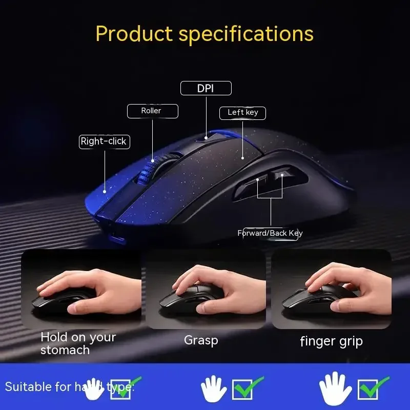 Фото Беспроводная мышь Dareu A950, три режима, Bluetooth, Mecha, легкая игровая компьютерная мышь для киберспорта, для офиса, RGB, игровые аксессуары для мужчин, подарки №5