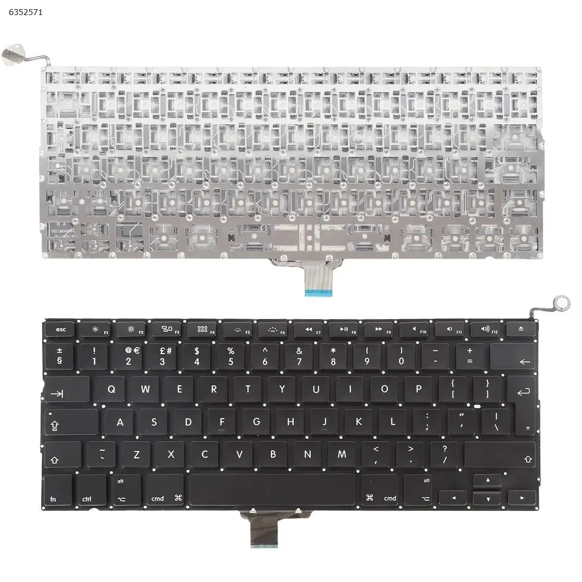 Клавиатура для ноутбука Apple Macbook Pro Unibody A1278 A1322 MB467 UK, черная без подсветки