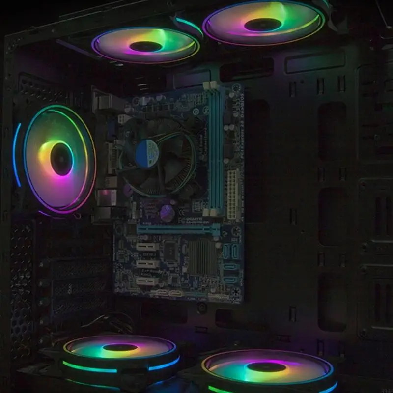 Фото 896F Две поверхности RGBS RADIATOR Вентилятор Автоматическая регулировка скорости 1500 об / мин меньше монтажа для компьютера №3