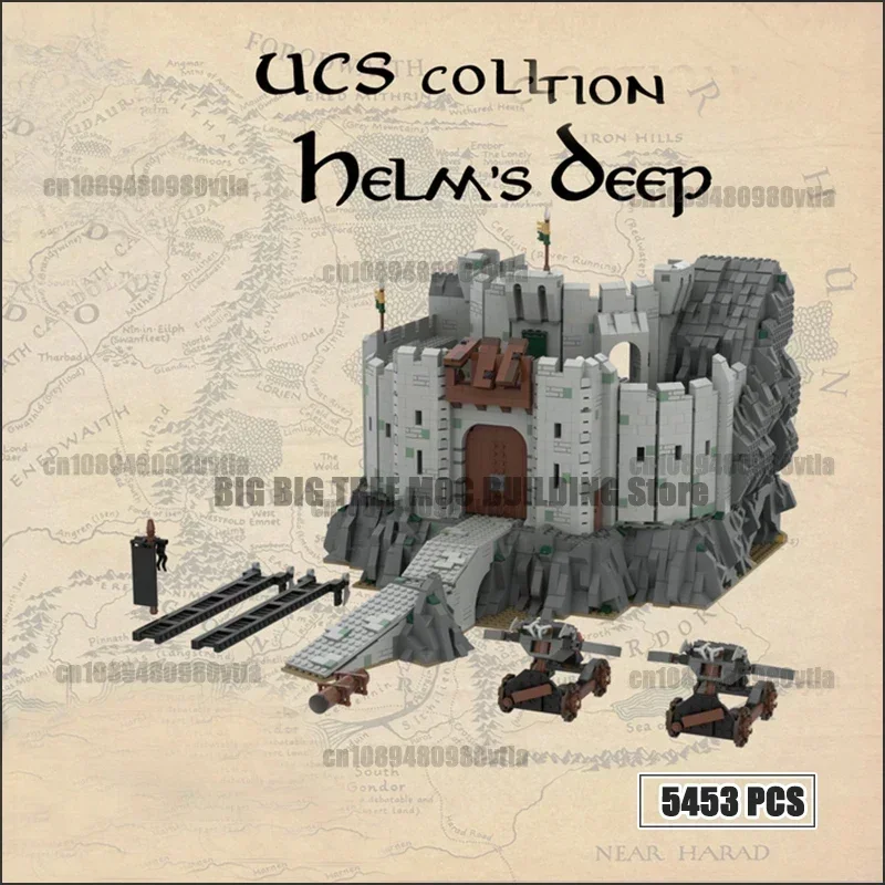 Фото Сцена фильма UCS Шлем Глубокий MOC Строительные блоки Знаменитый замок DIY Сборка Технология Кирпичи Коллекция Модель Игрушки Рождественские подарки №4