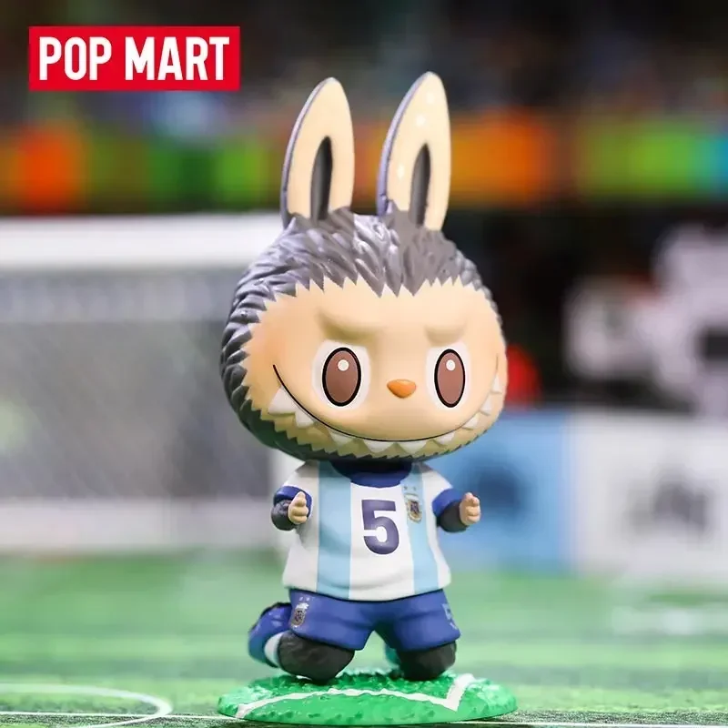 POP MART LABUBU ASOCIACION DEL FUTBOL ARGENTINO серии слепая коробка Mystery Box Guess Bag игрушки кукла милая аниме-фигурка настольный