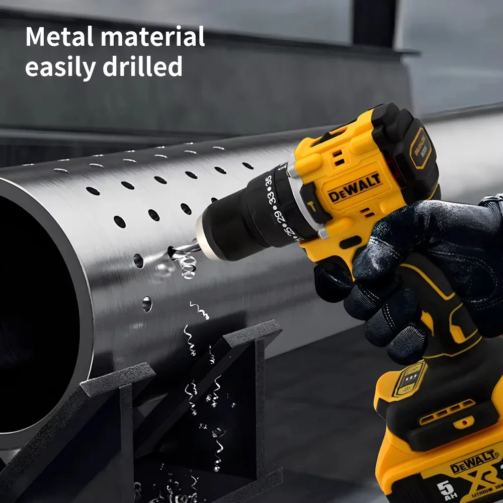 Фото Dewalt DCD800 2000 об/мин аккумуляторная ударная дрель 1/2 дюйма бесщеточная электрическая отвертка литиевый электрический инструмент для батареи Dewalt 20 В №5