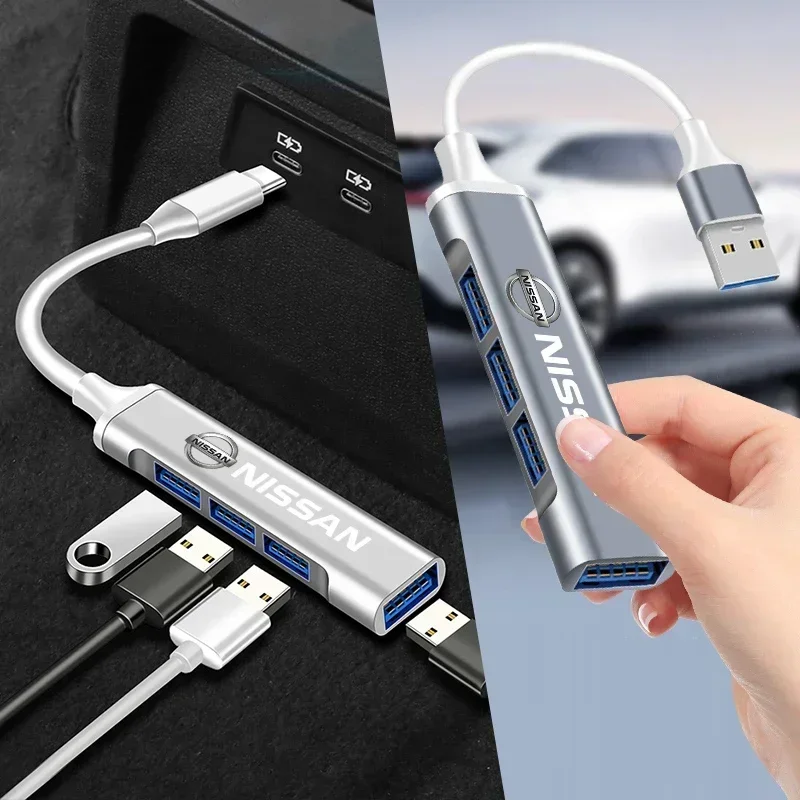 Фото USB C HUB USB 3.0 HUB Type C 4-портовый мультисплиттер-адаптер OTG Macbook HUB для Nissan Nismo Tiida GTR Almera X-Trail Qashqai №2