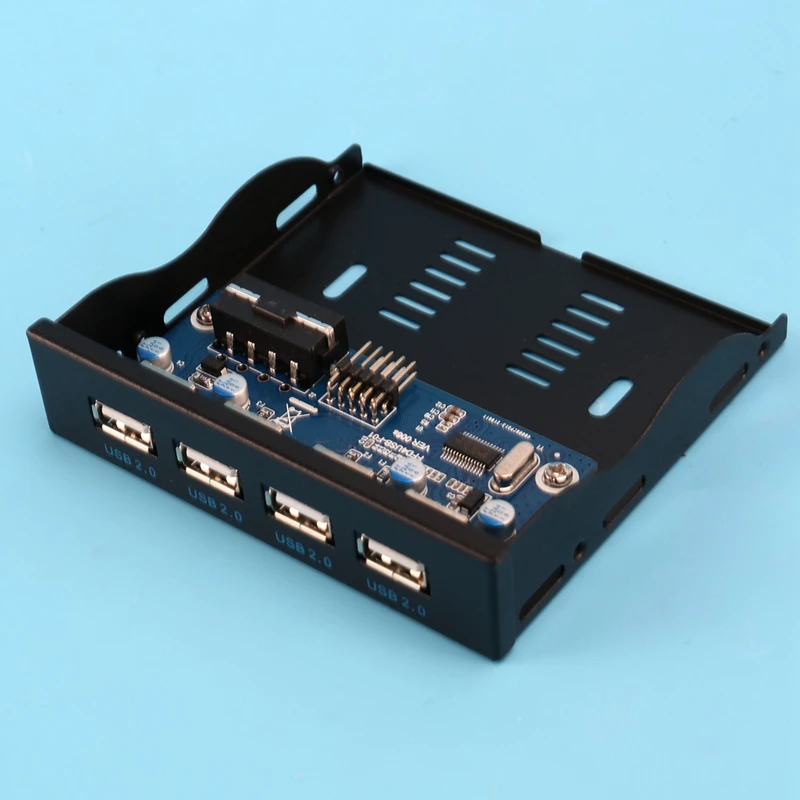 3,5-дюймовый отсек для дискеты, 4 порта, концентратор USB 2.0, адаптер расширения передней панели USB2.0, кронштейн с 9-контактным кабелем для настольного компьютера (art.: 3920cb26eb722) - 3920cb26eb722