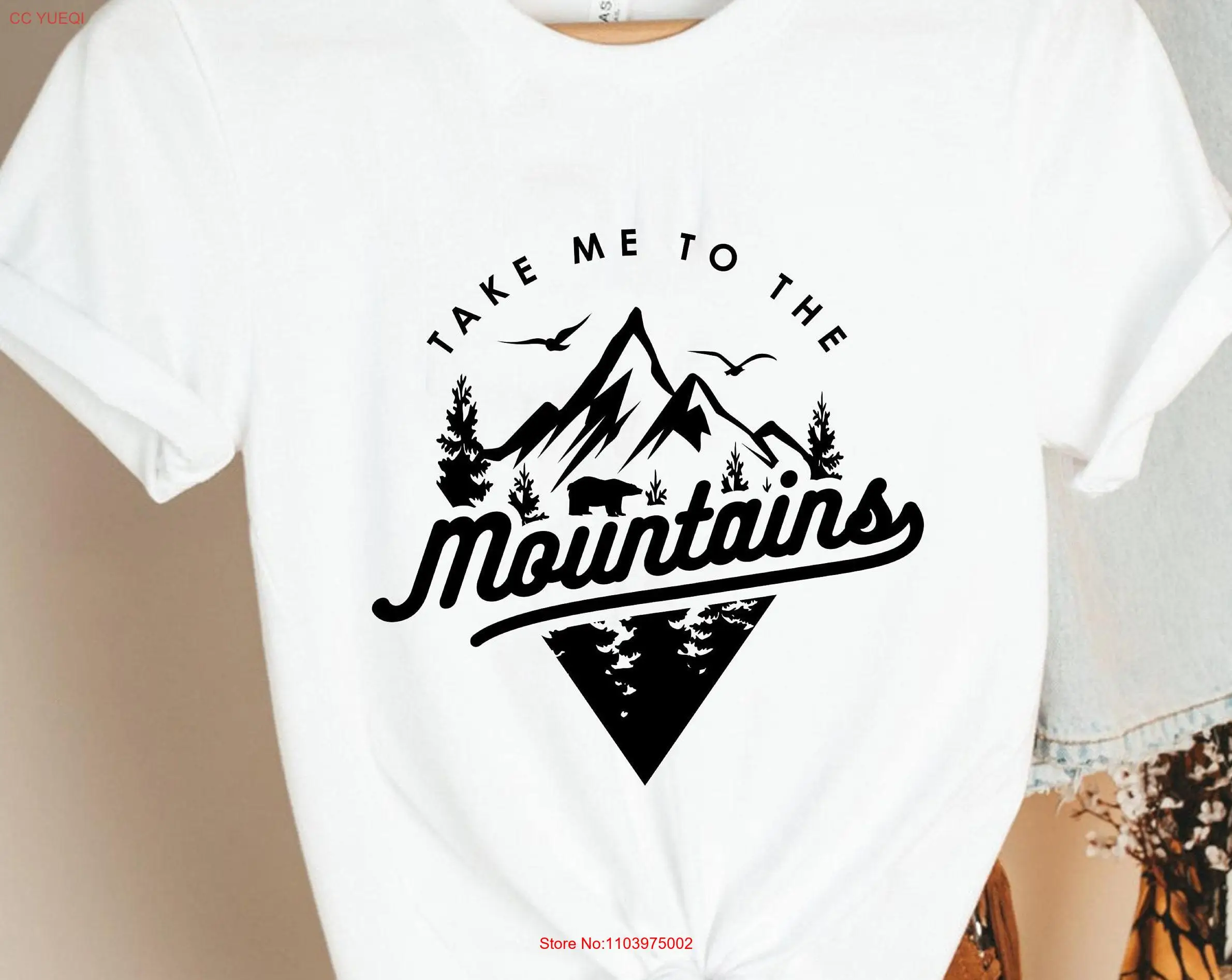 Футболка Mountains Trip Adventure Mountain SweaT Nature Lover s Vacation Wildlife Пеший туризм с длинными или короткими рукавами