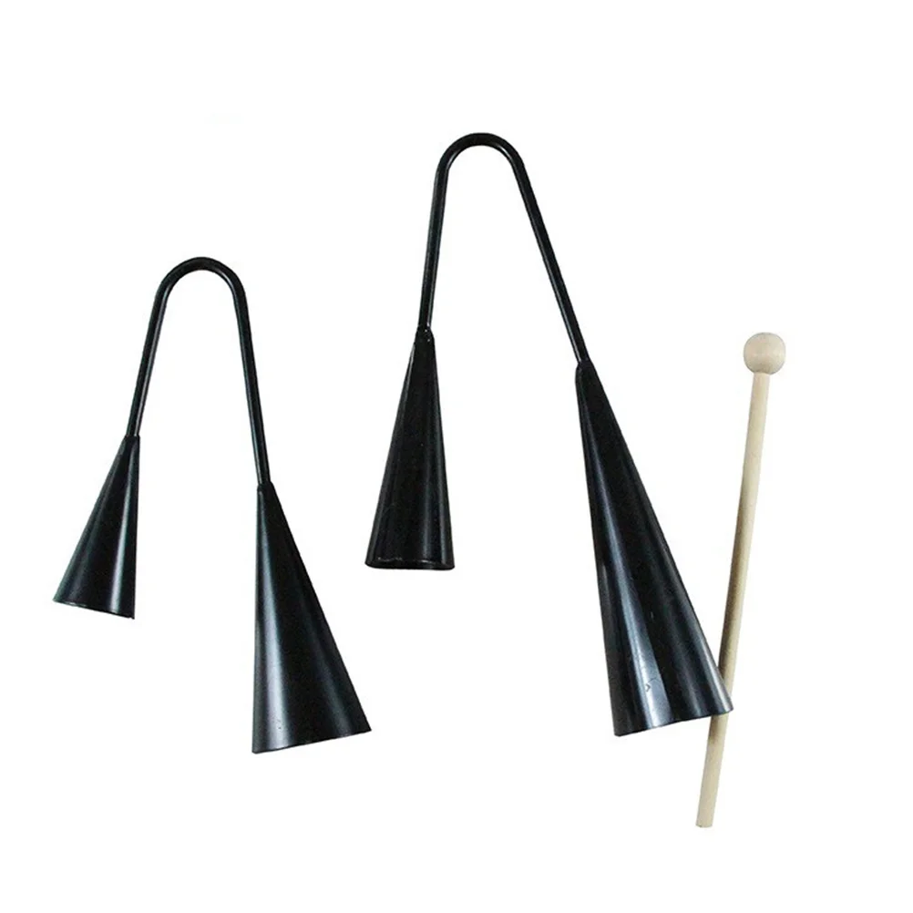 Детский инструмент Agogo Bell Samba Percussion с деревянной палочкой, двухцветный портативный (art.: 3920caaa034e0) - 3920caaa034e0