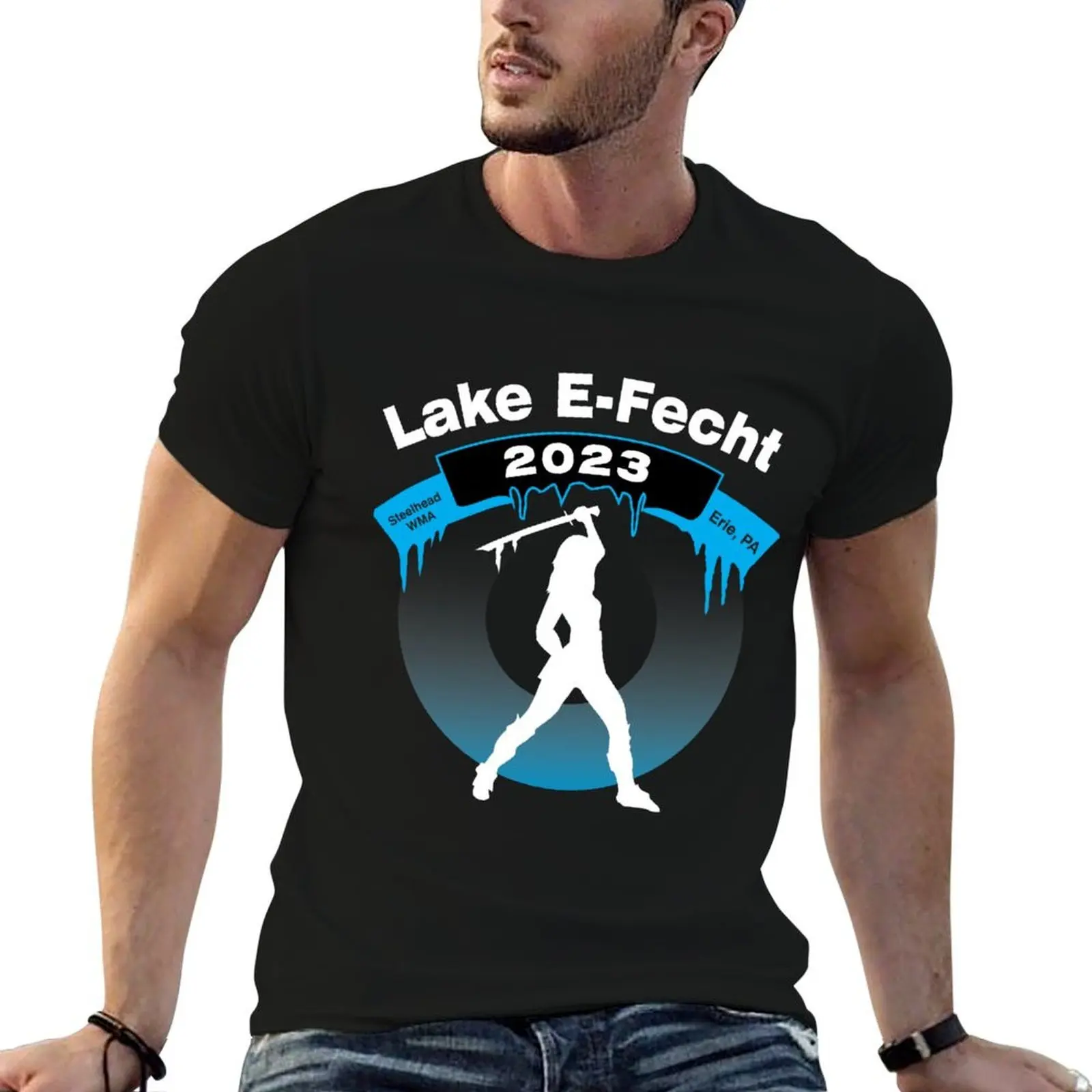 Футболка Lake E-F Adri 2023 - For Dark Backgrounds, мужская футболка, хлопковые забавные футболки, хлопковая футболка