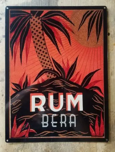 1p,Rum Bera винтажная репродукция, стальная вывеска, декор бара