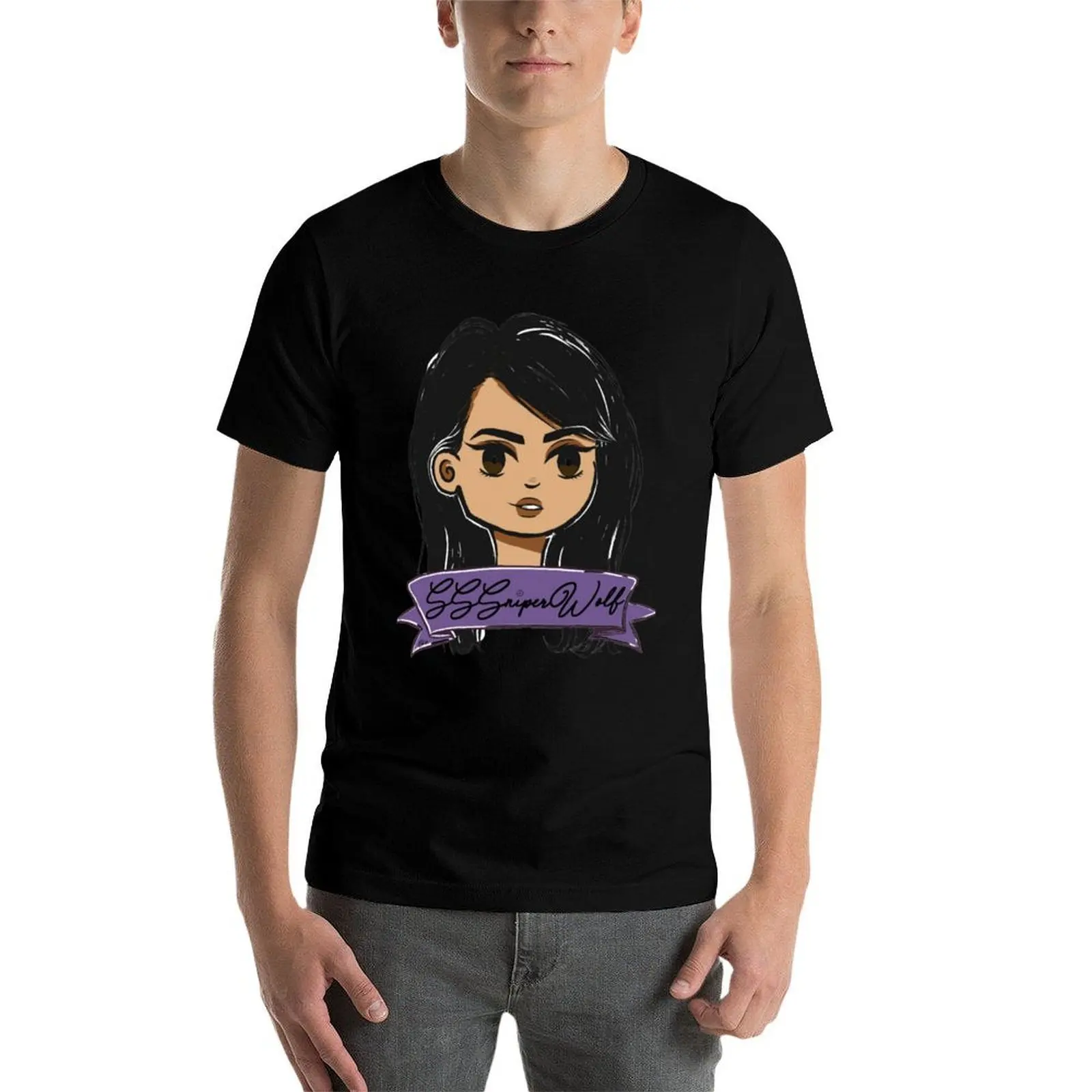 Фото Футболка sssniperwolf для селфи, хлопковая футболка, мужская футболка для мужчин, футболка №5