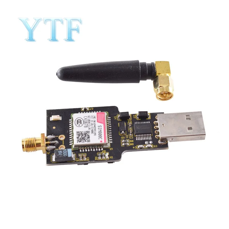 Четырёхдиапазонный модуль GSM GPRS SIM800 SIM800C с USB на GSM для беспроводных Bluetooth SMS-сообщений с антенной