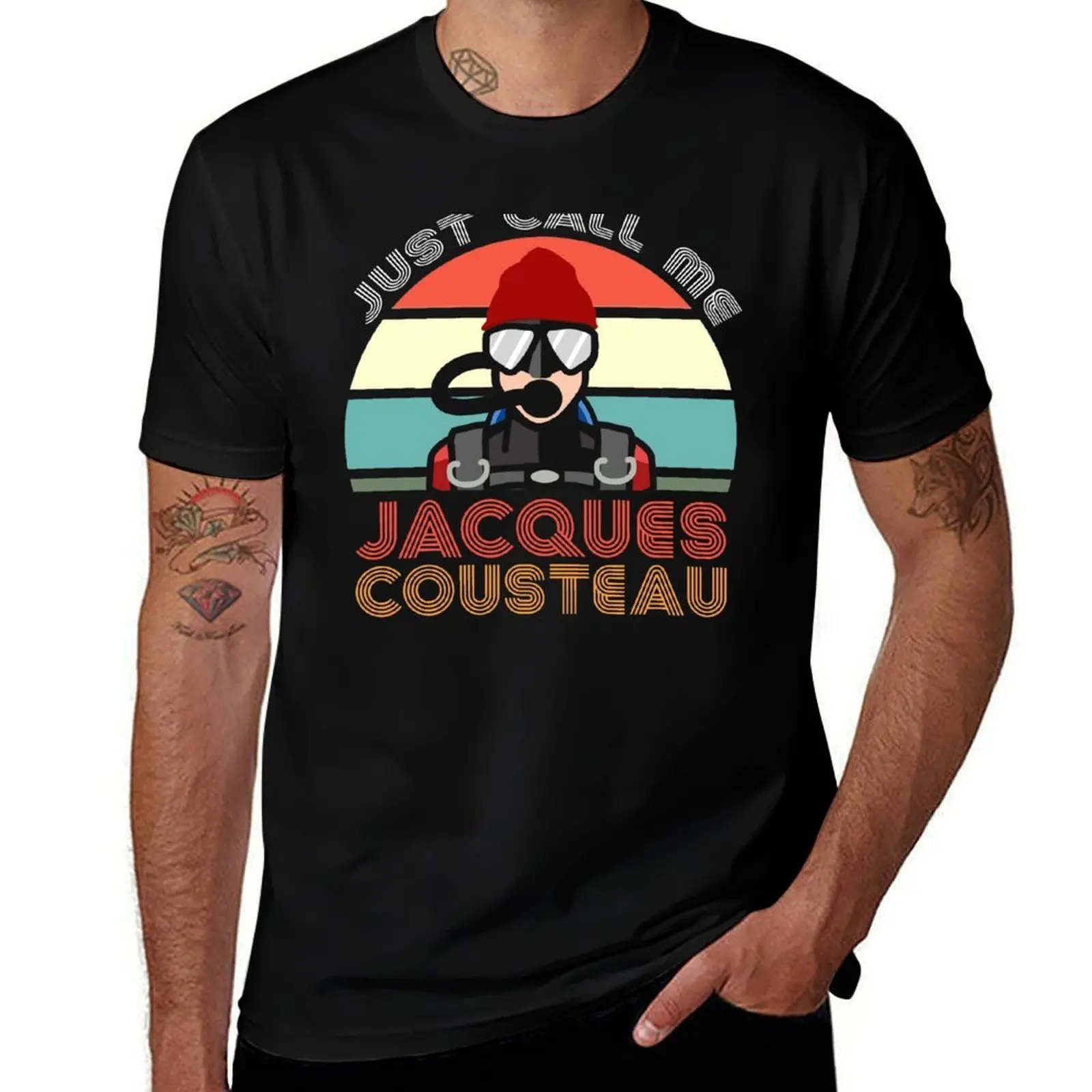 Jacques Cousteau, легенда для подводного плавания, забавные цитаты, классическая футболка, забавные футболки, темный юмор, мужская футболка, футболка